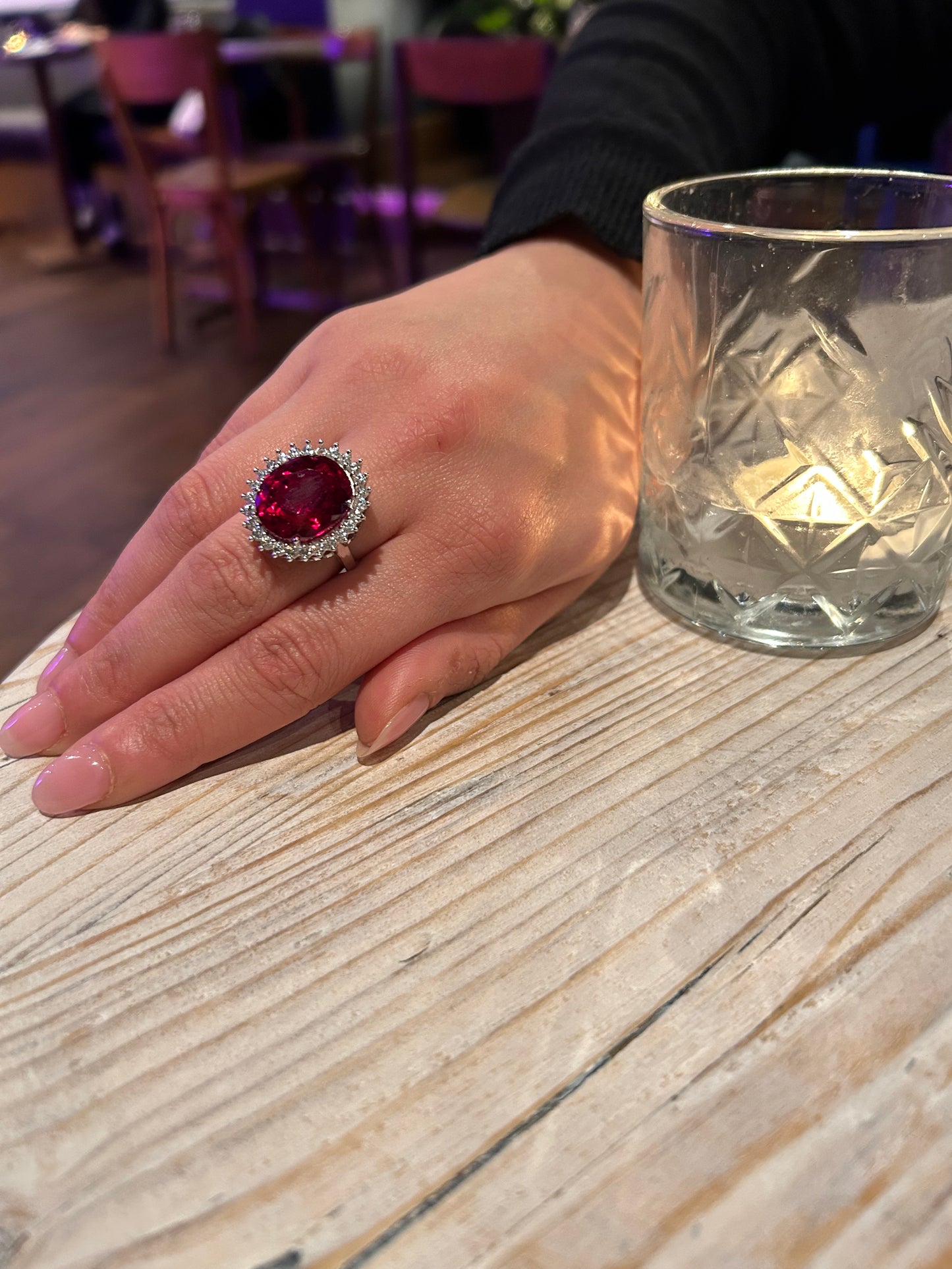 Fiery Ruby Red Topaz and Sterling Silver Ring.