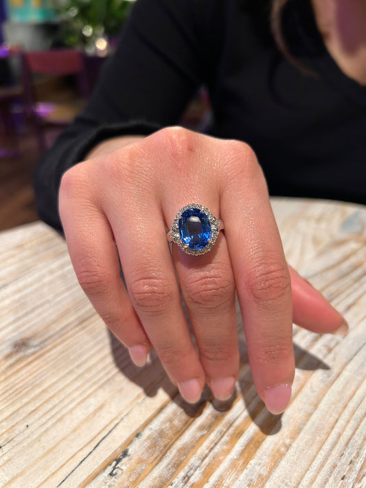 Kyanite and Sterling Silver Cocktail Ring