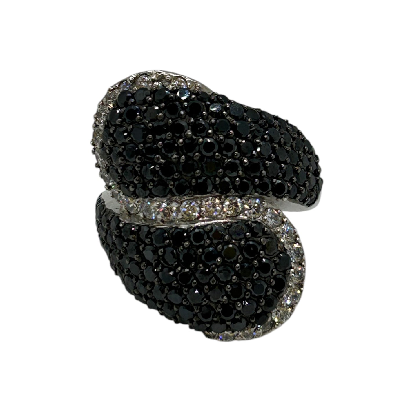 Luxury Black Swirl Ring