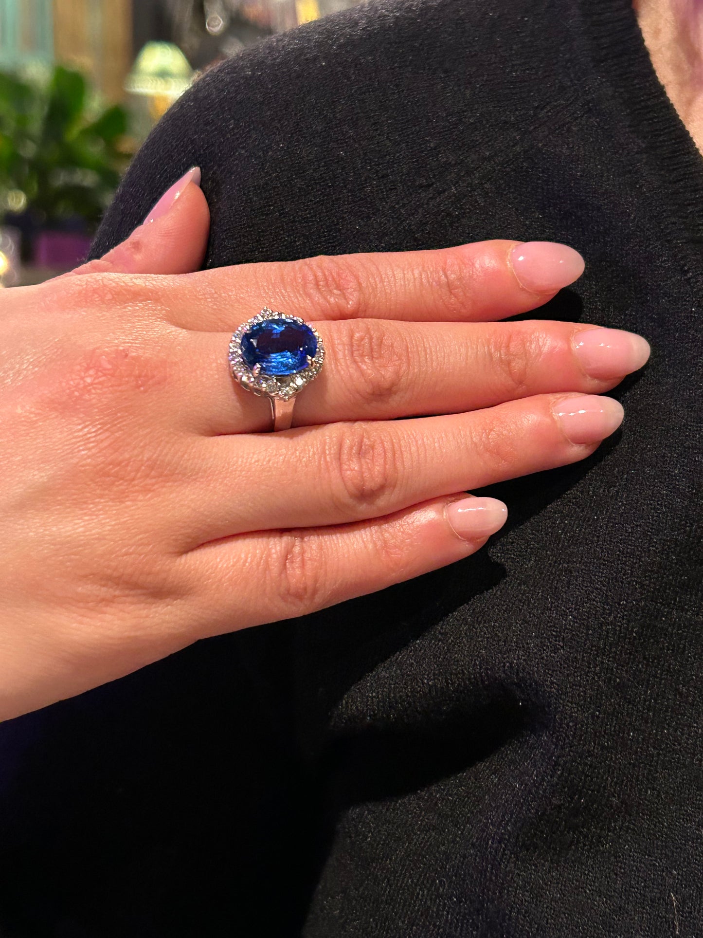 Kyanite and Sterling Silver Cocktail Ring