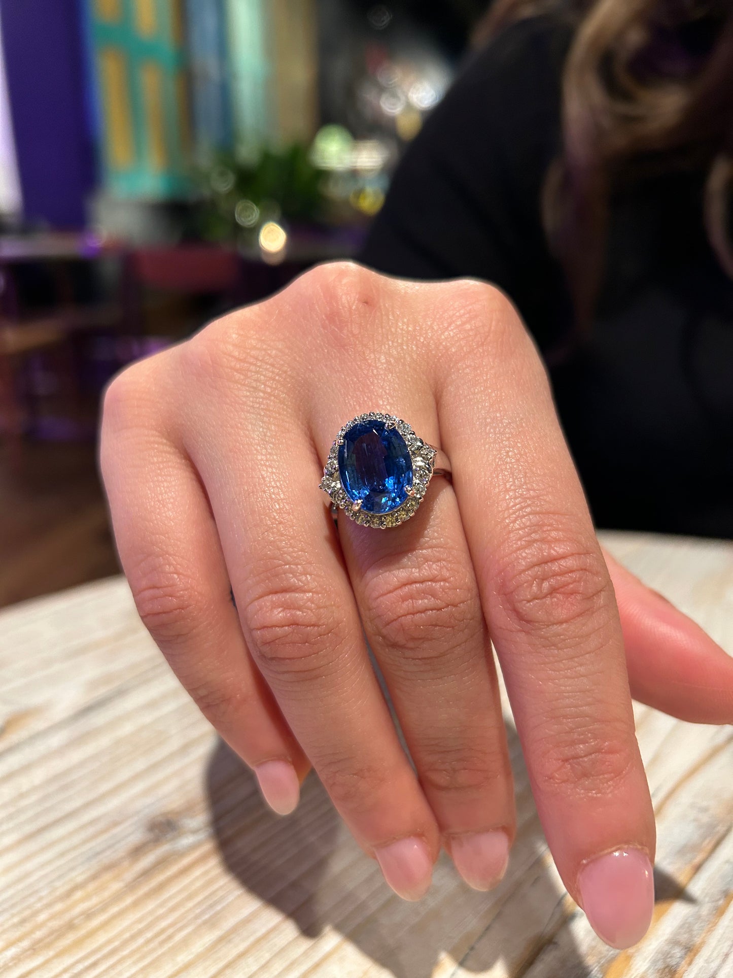 Kyanite and Sterling Silver Cocktail Ring