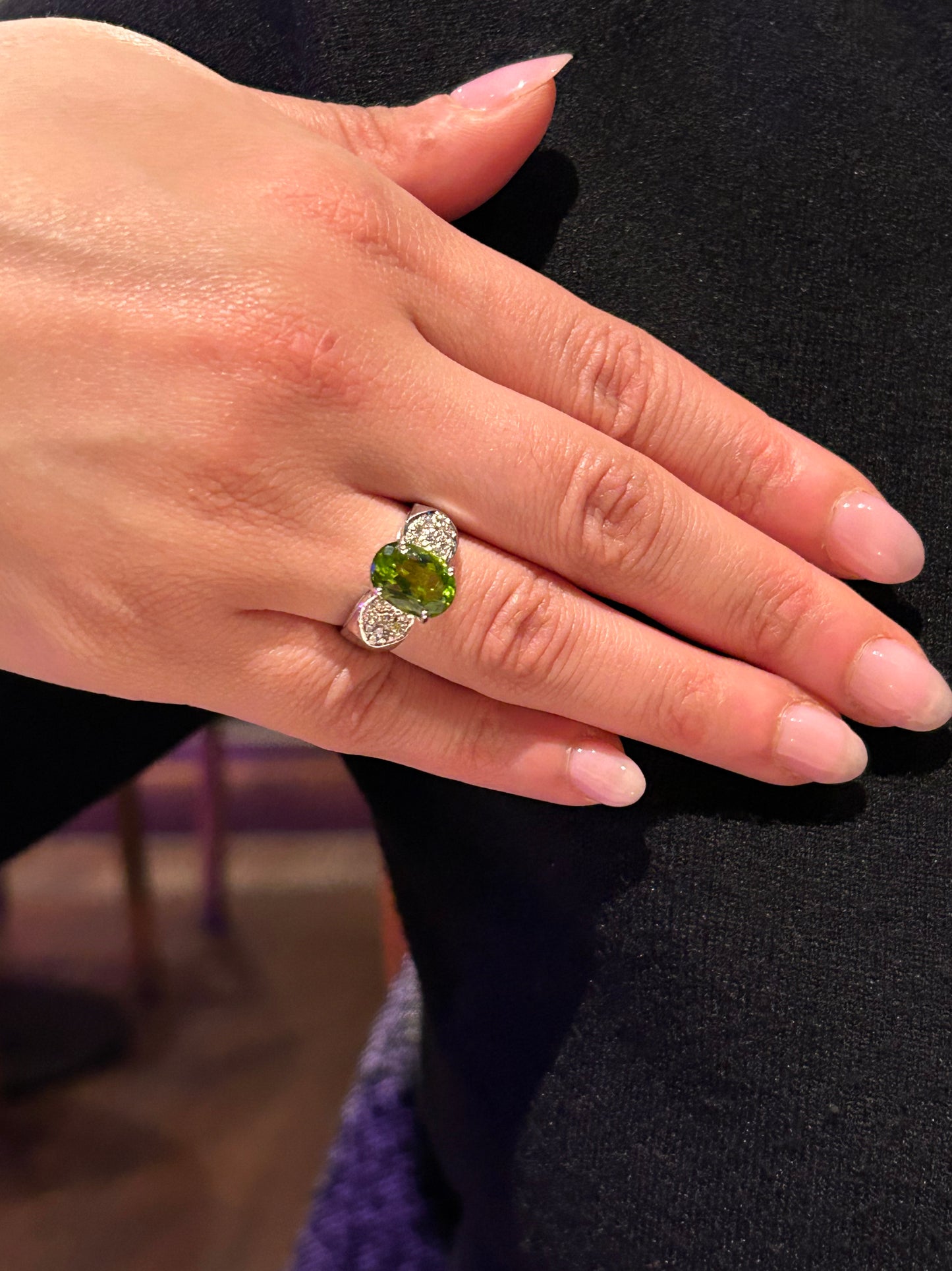 Beautiful Peridot and Sterling Silver Ring