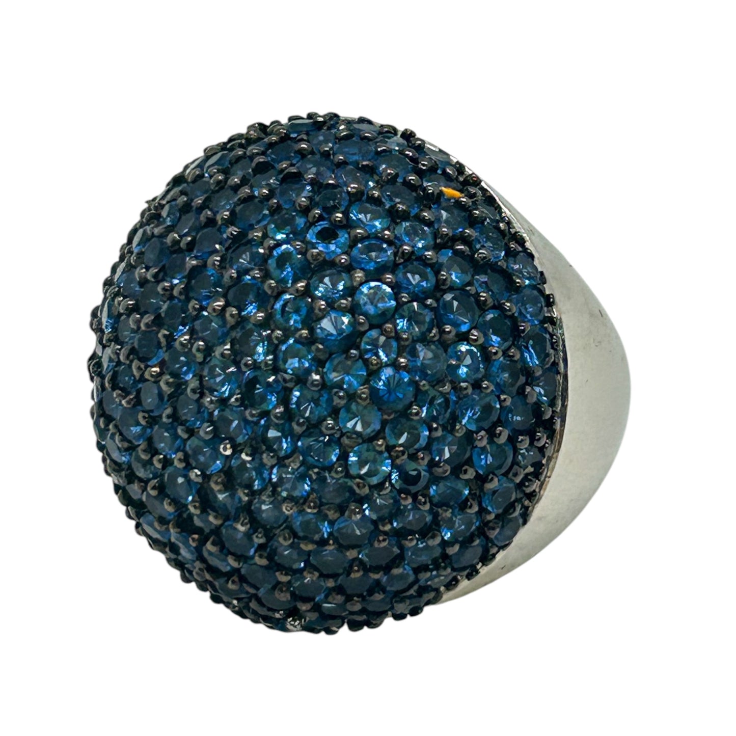 Sterling Silver Blue Statement Ring