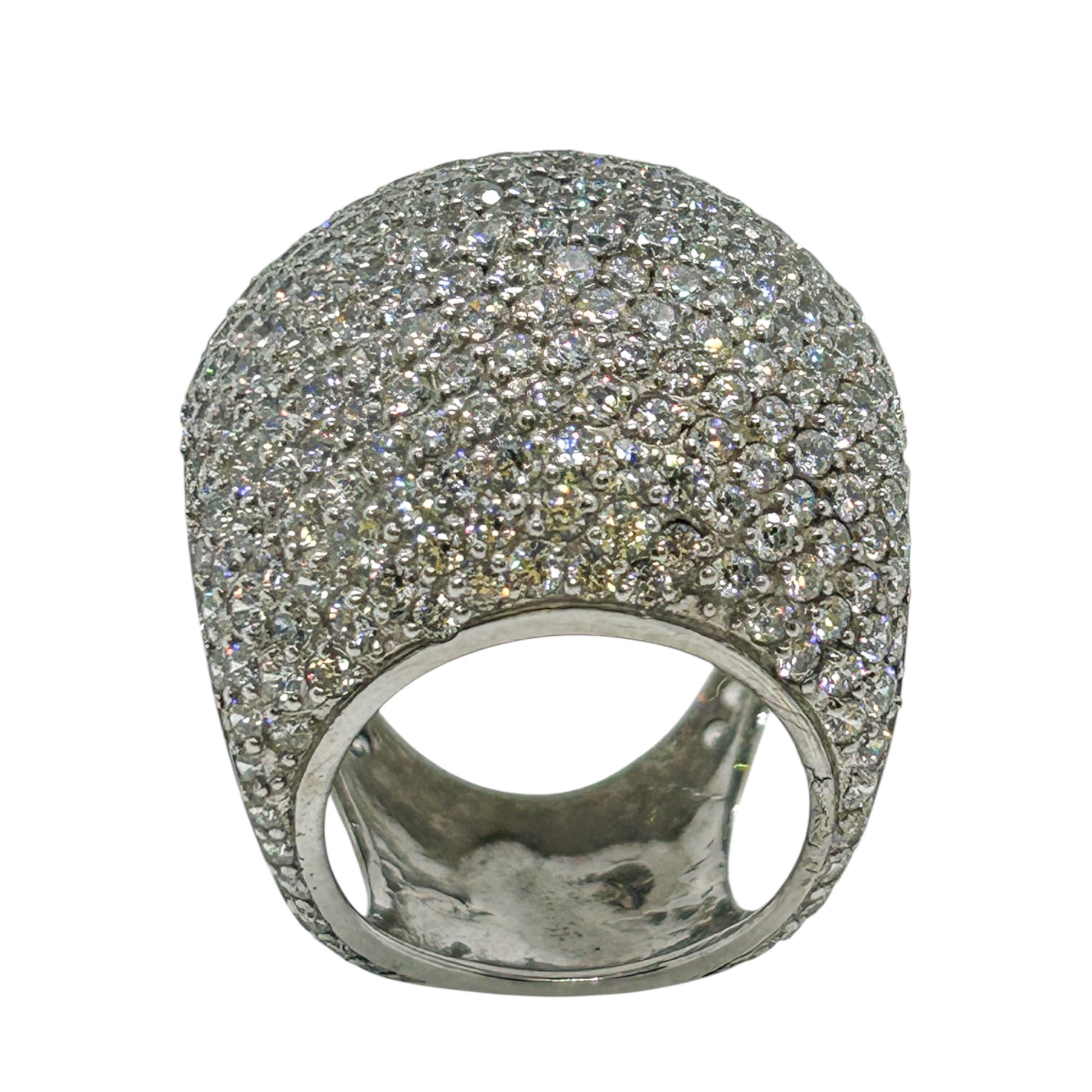 Luxury Dome Shaped Sterling Silver Ring 