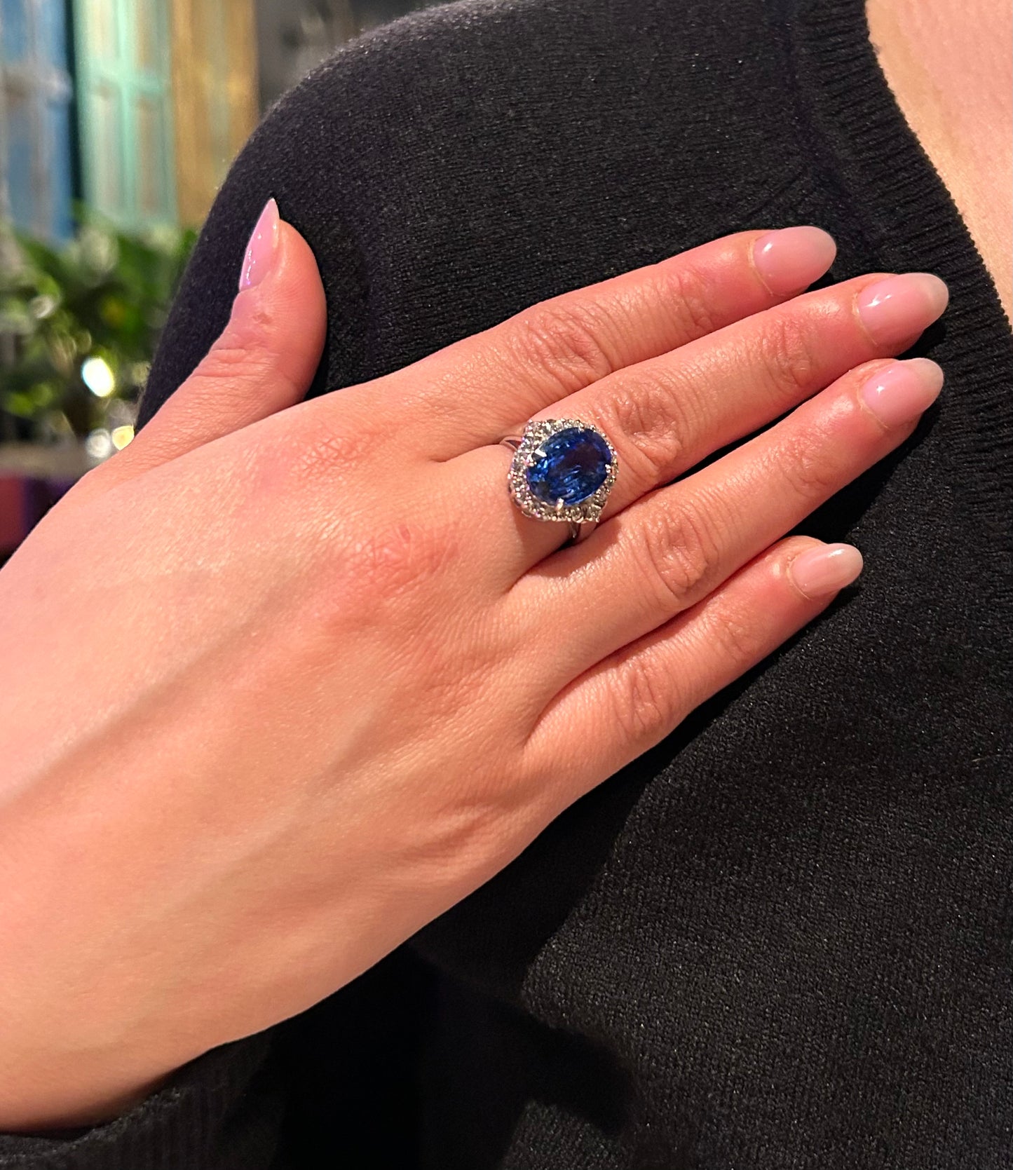 Kyanite and Sterling Silver Cocktail Ring