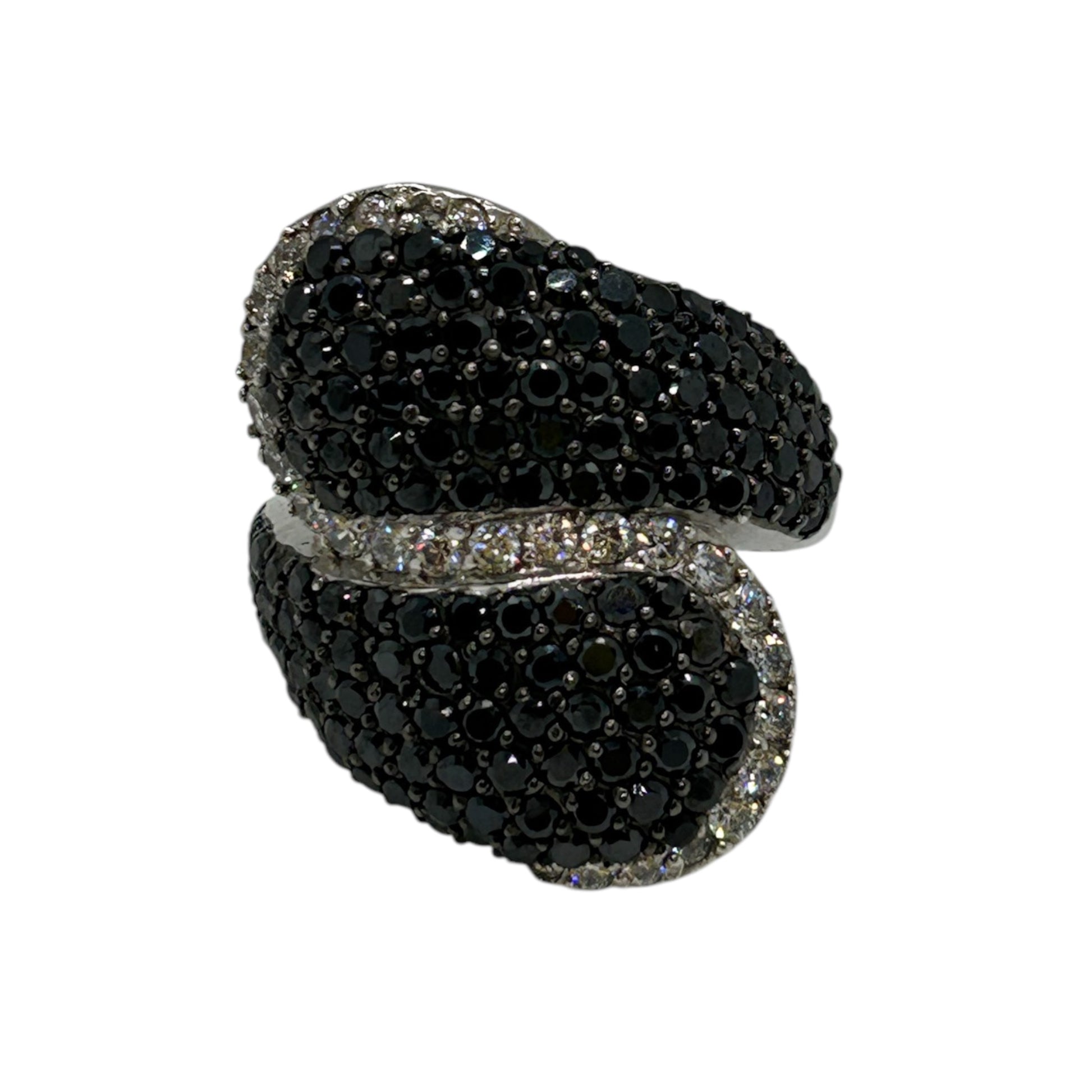 Luxury Black Swirl Ring