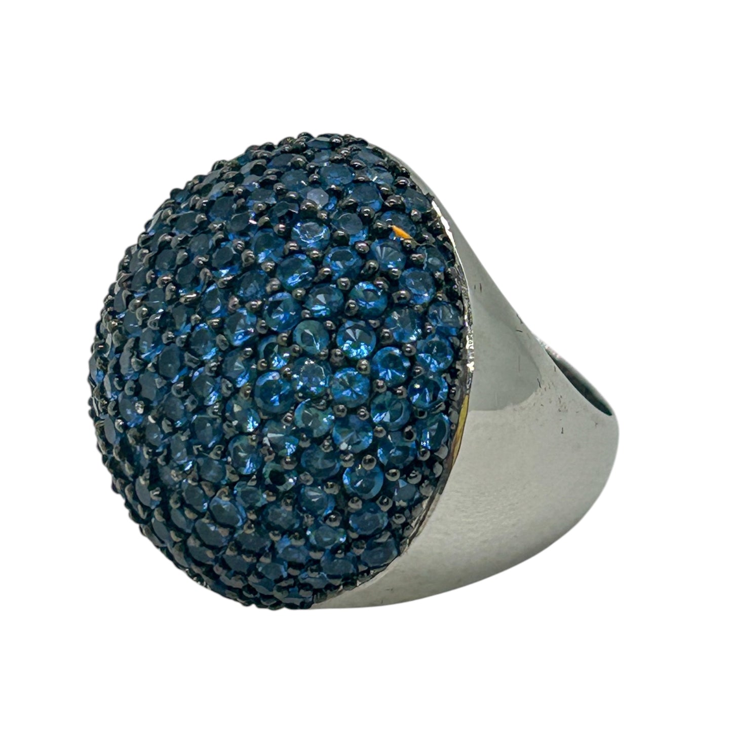 Luxury Blue Cocktail Dress Ring
