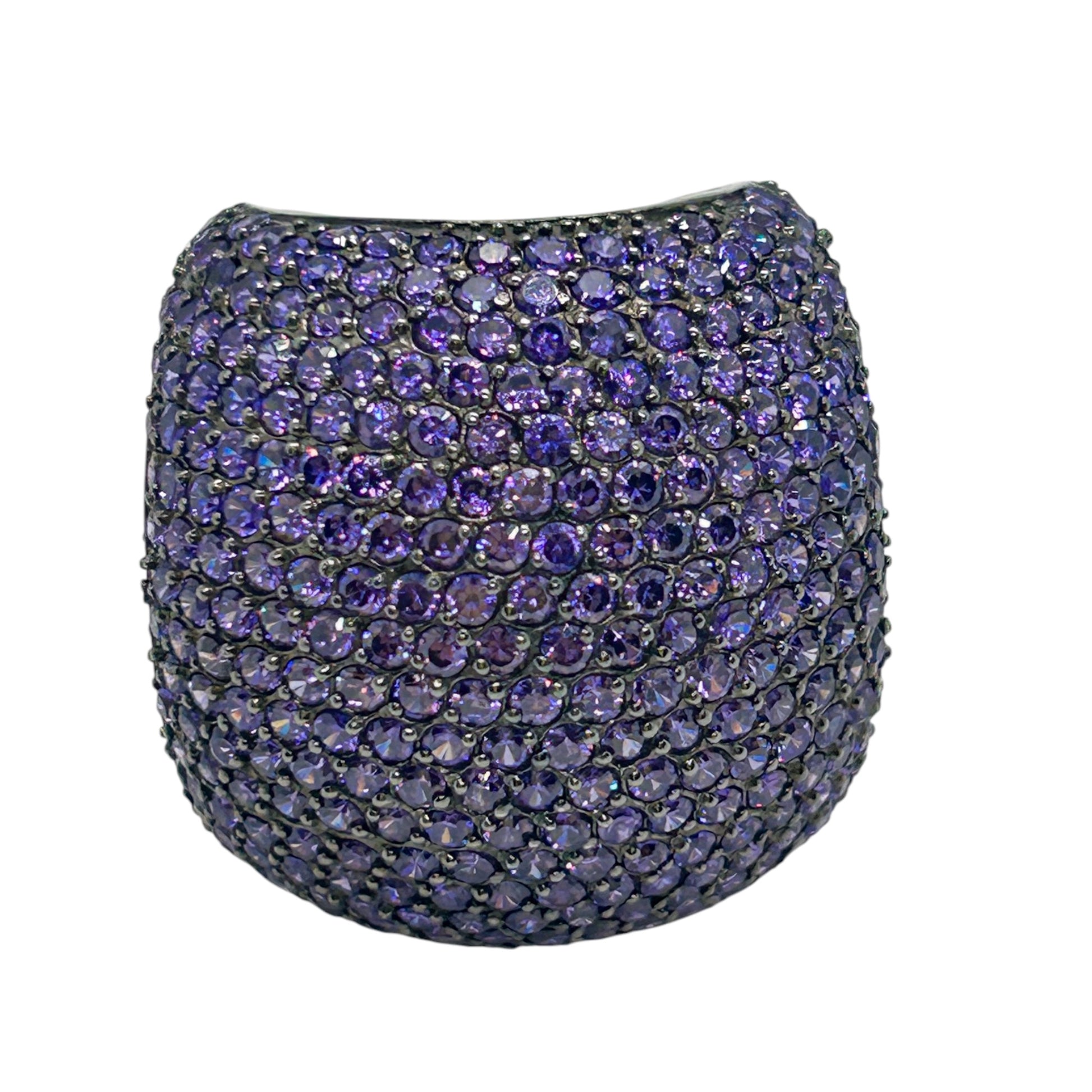 Sterling Silver Purple Dome Shaped Ring
