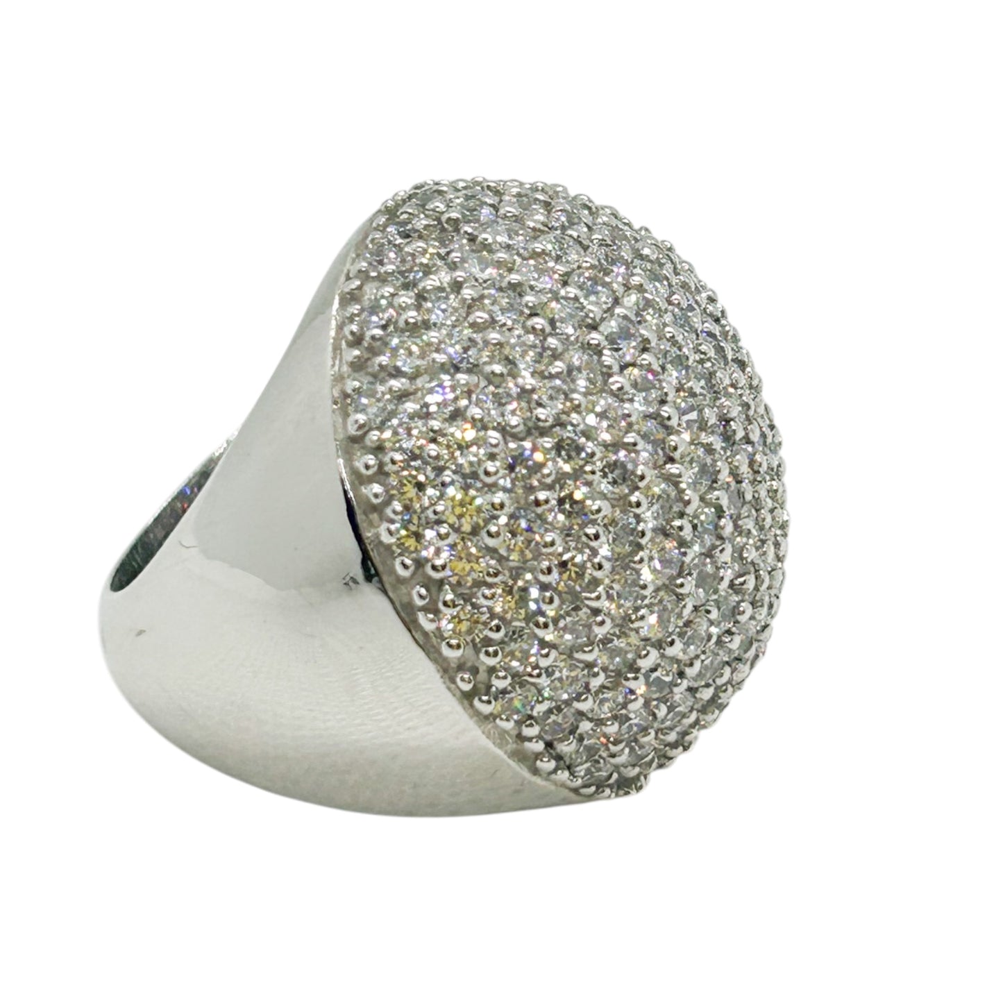 Exquisite White Luxury Cocktail Ring