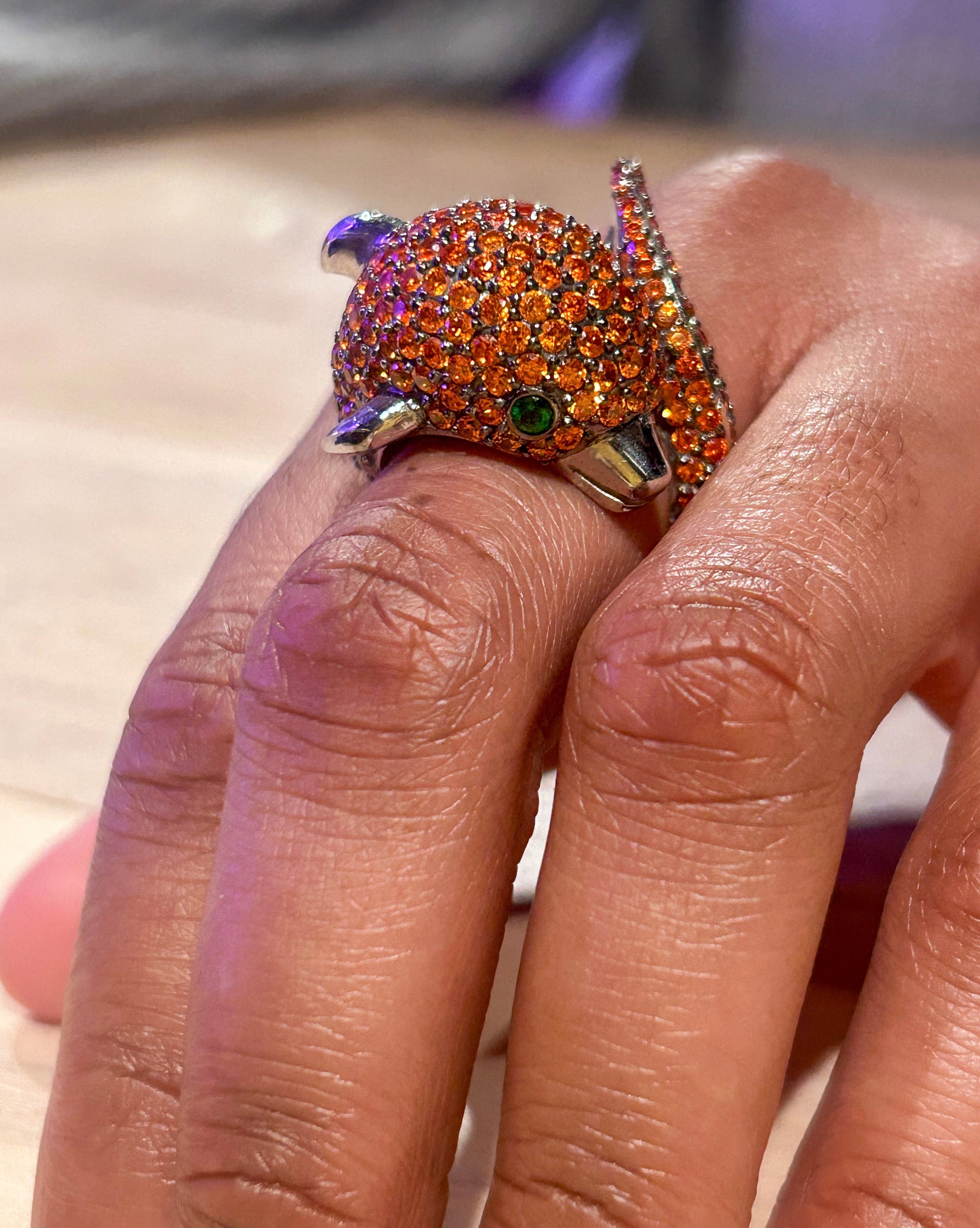 Orange Dolphin Ring