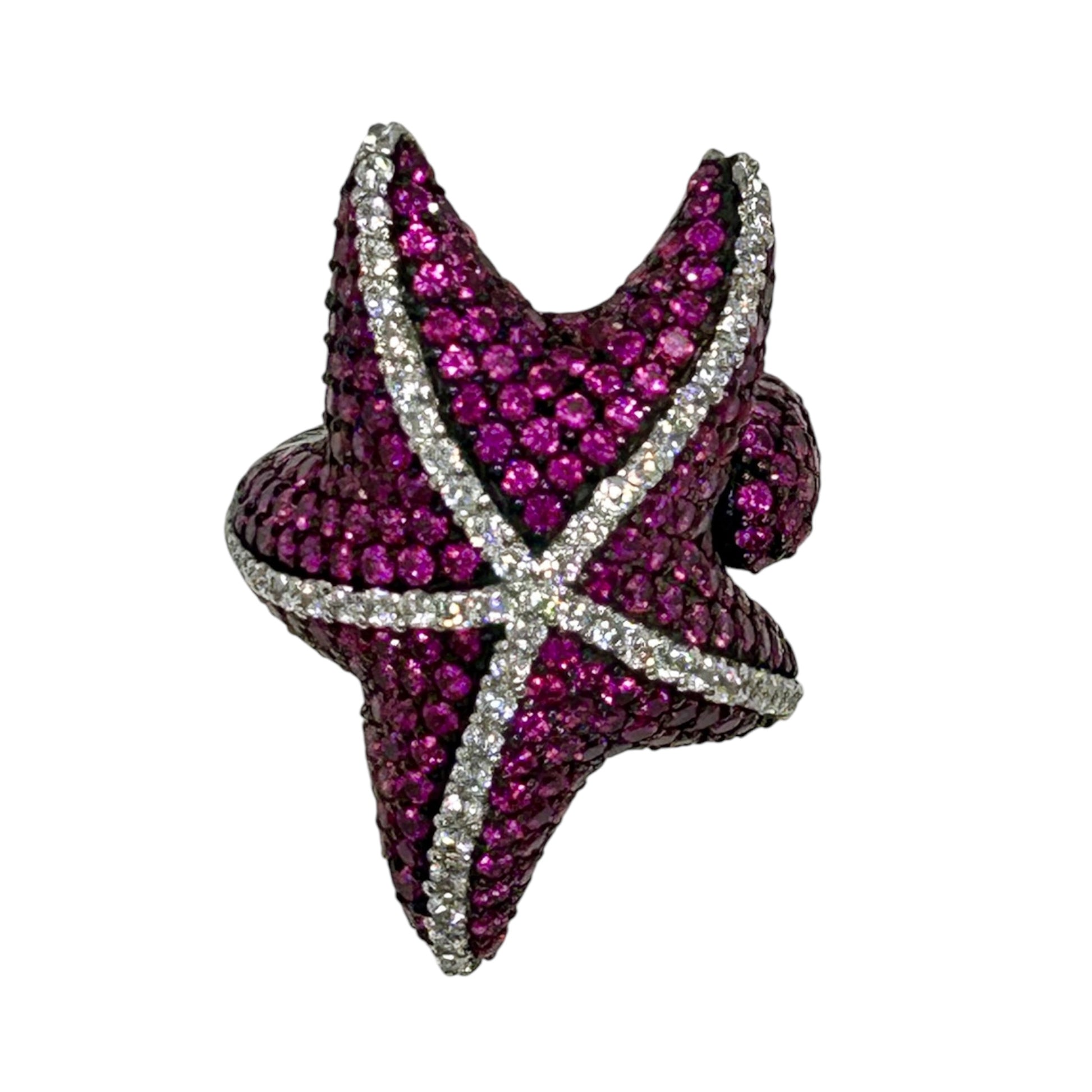 PInk Starfish Sterling Silver Ring
