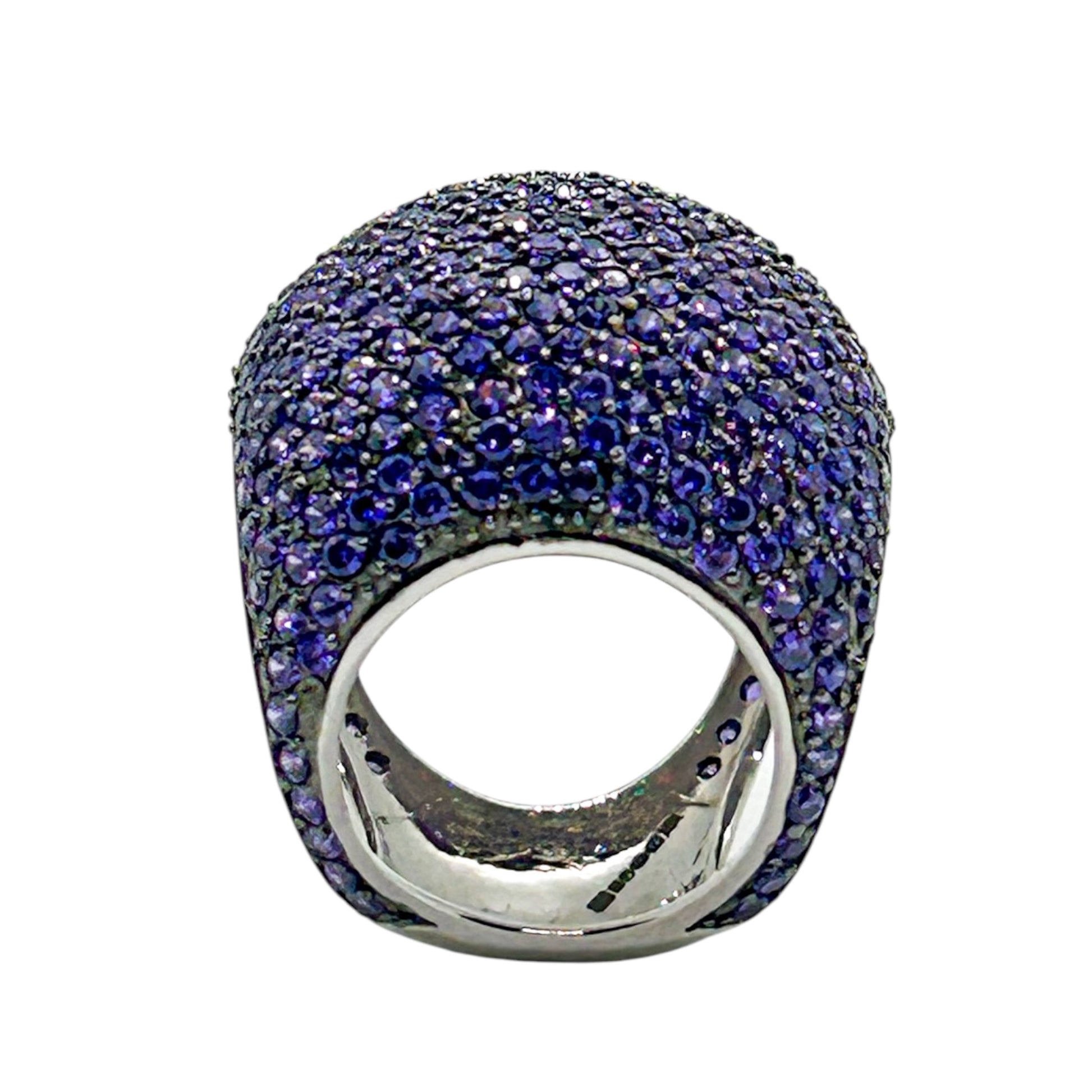 Sterling Silver Purple Cocktail Ring