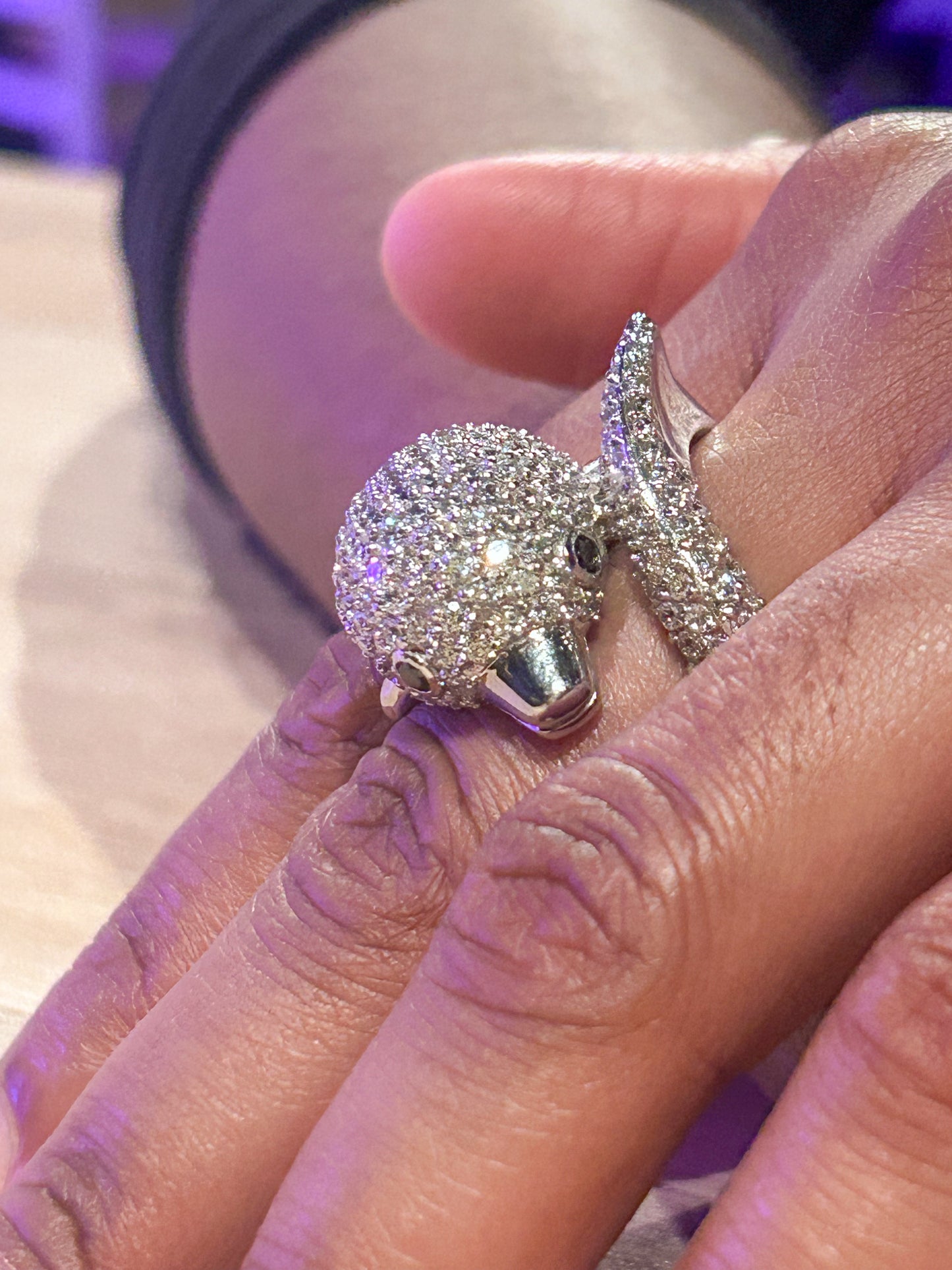 Bling Cocktail Dolphin Ring