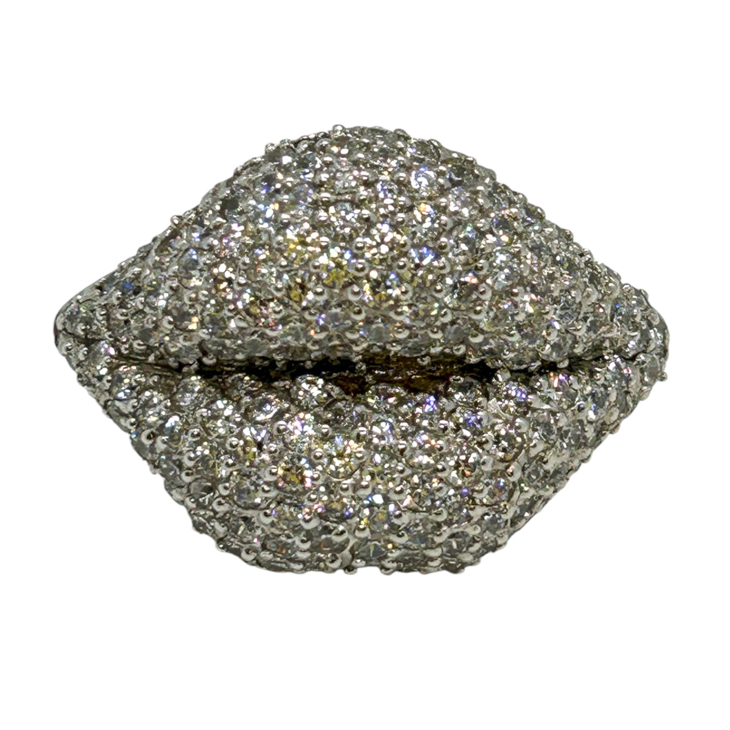 Hot Lips Sterling Silver and Cubic Zirconia Ring
