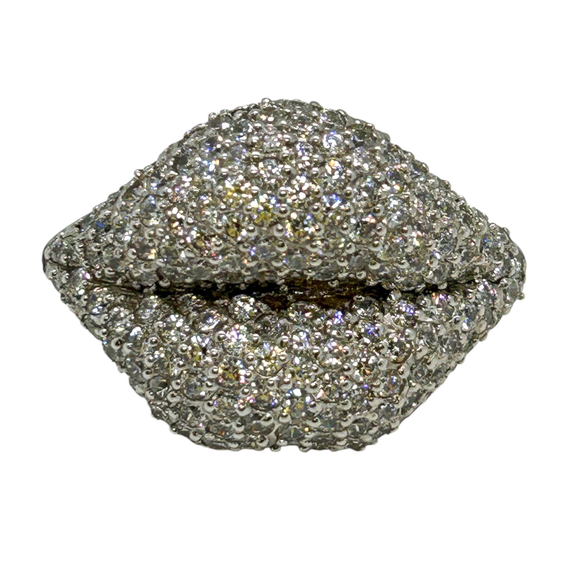 Hot Lips Sterling Silver and Cubic Zirconia Ring