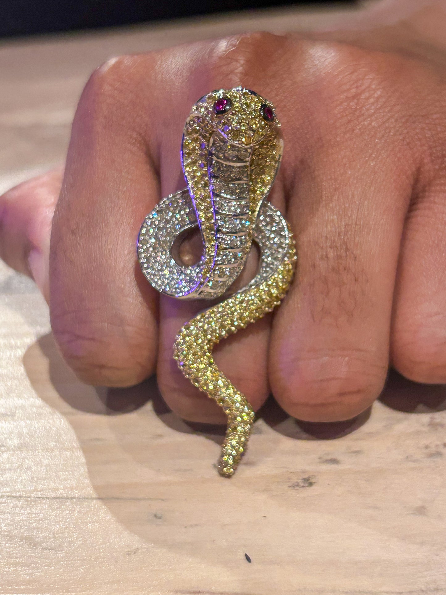 Luxury Sterling Silver Cobra Snake Ring