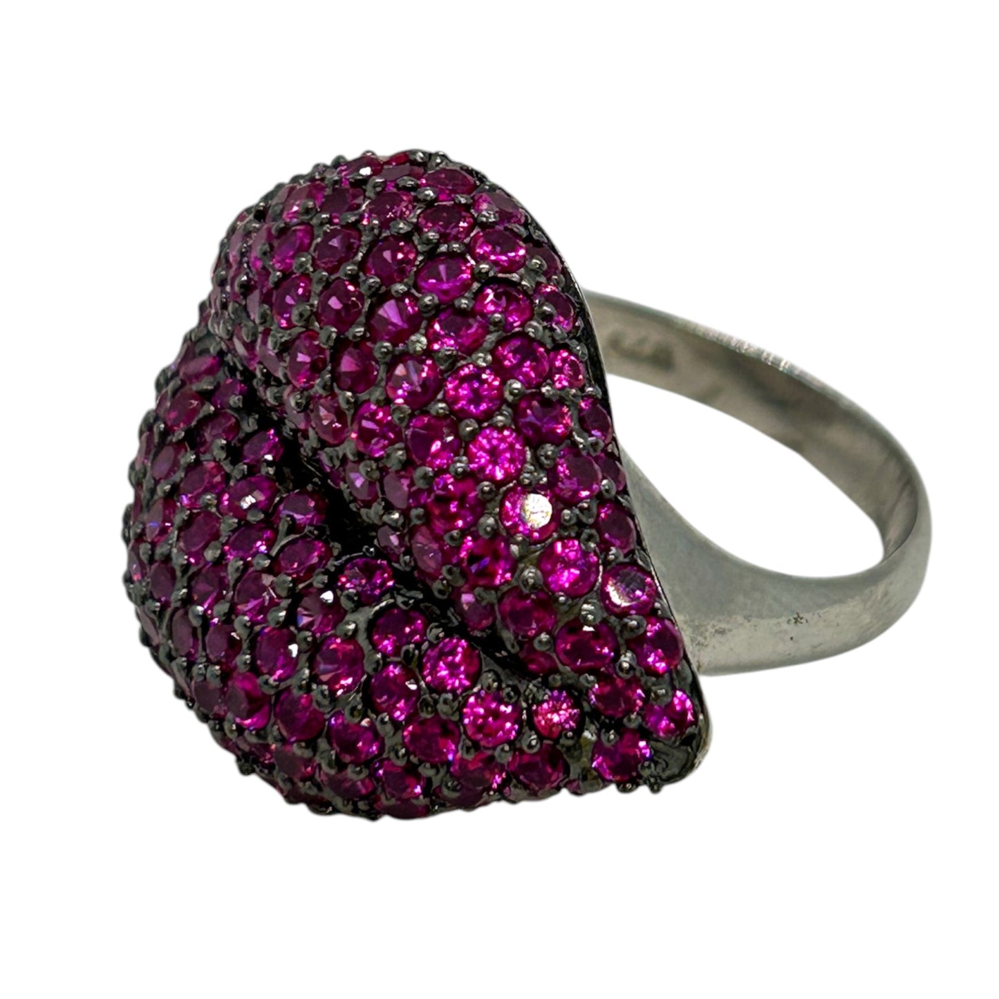 Sterling Silver Bling Hot Lips Ring