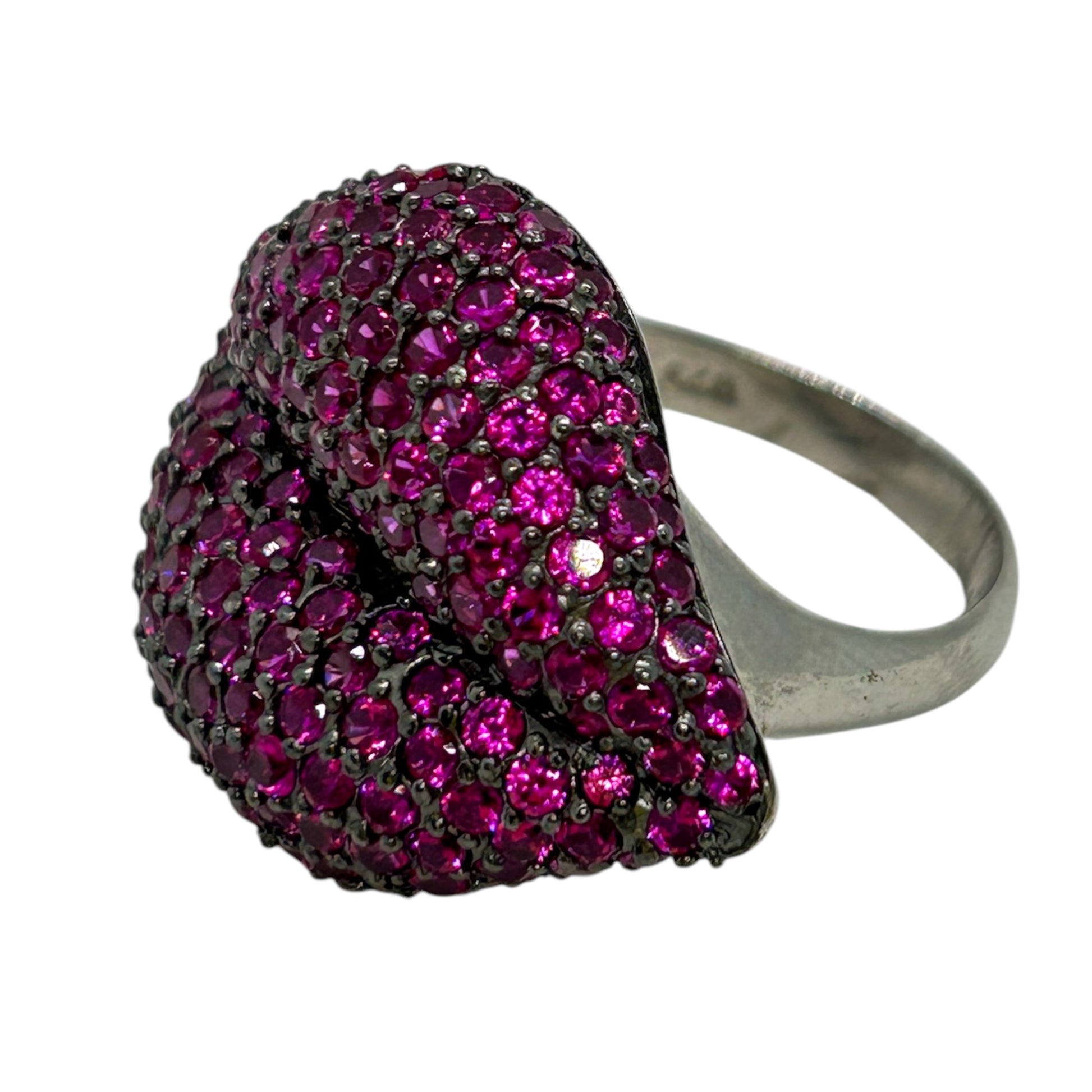 Sterling Silver Bling Hot Lips Ring