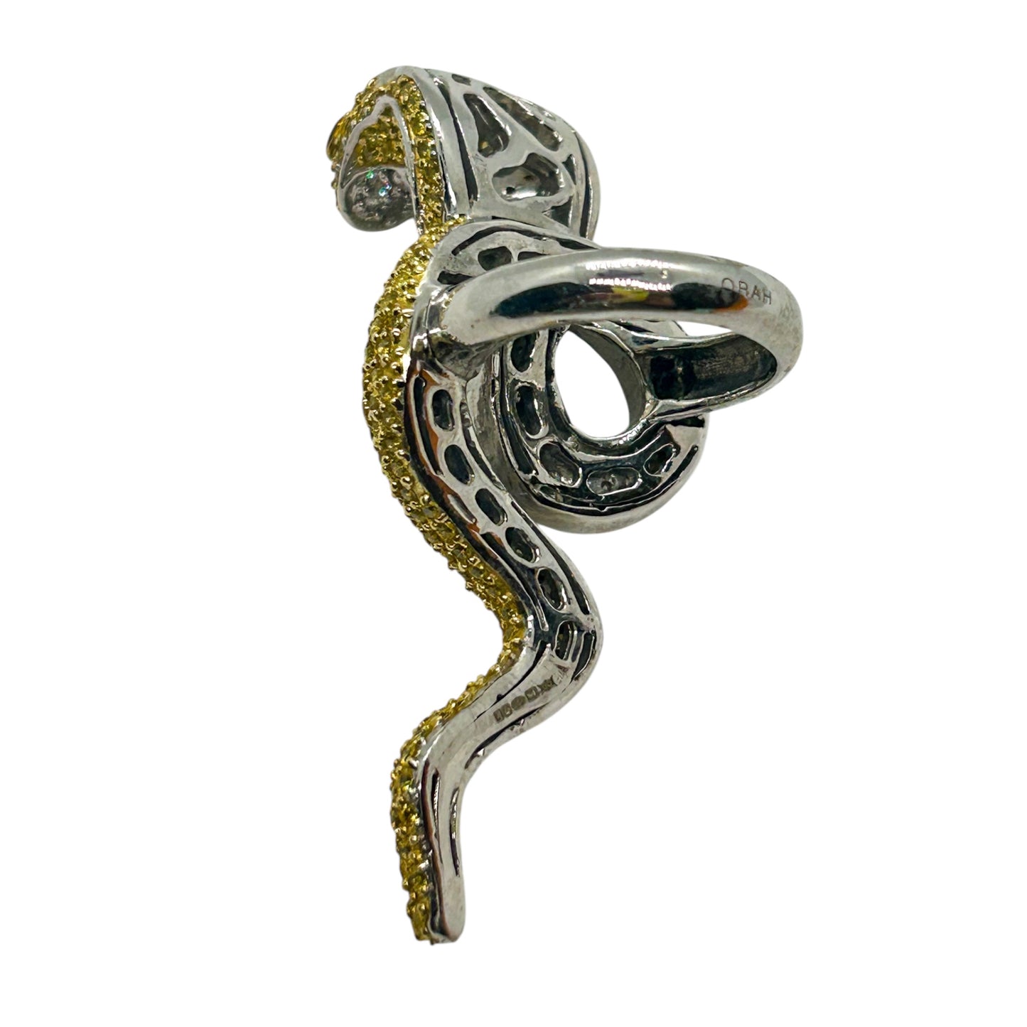 Luxury Sterling Silver Cobra Ring