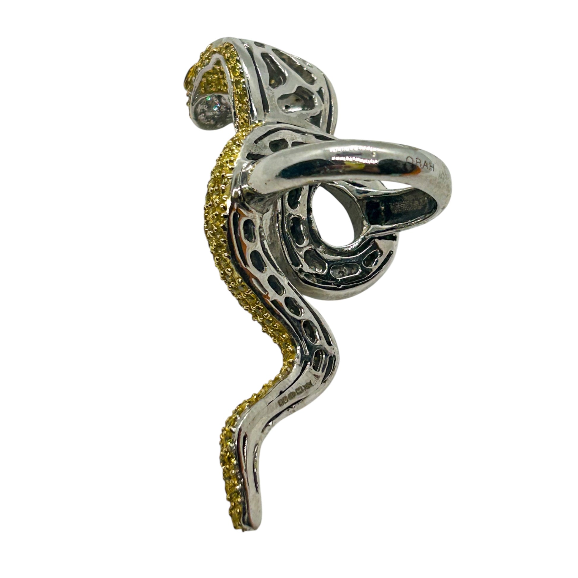 Luxury Sterling Silver Cobra Ring