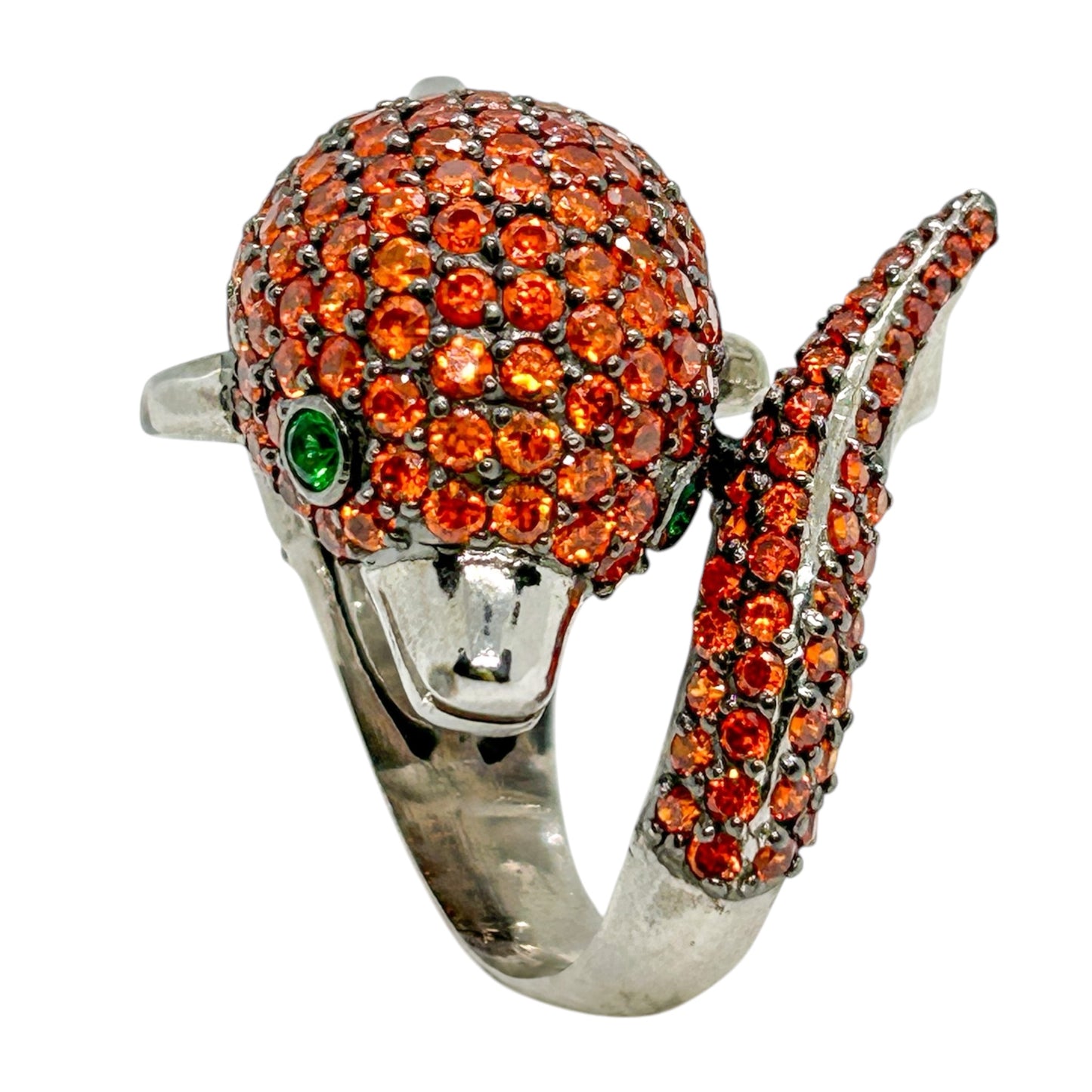 Luxury Orange Dolphin Ring