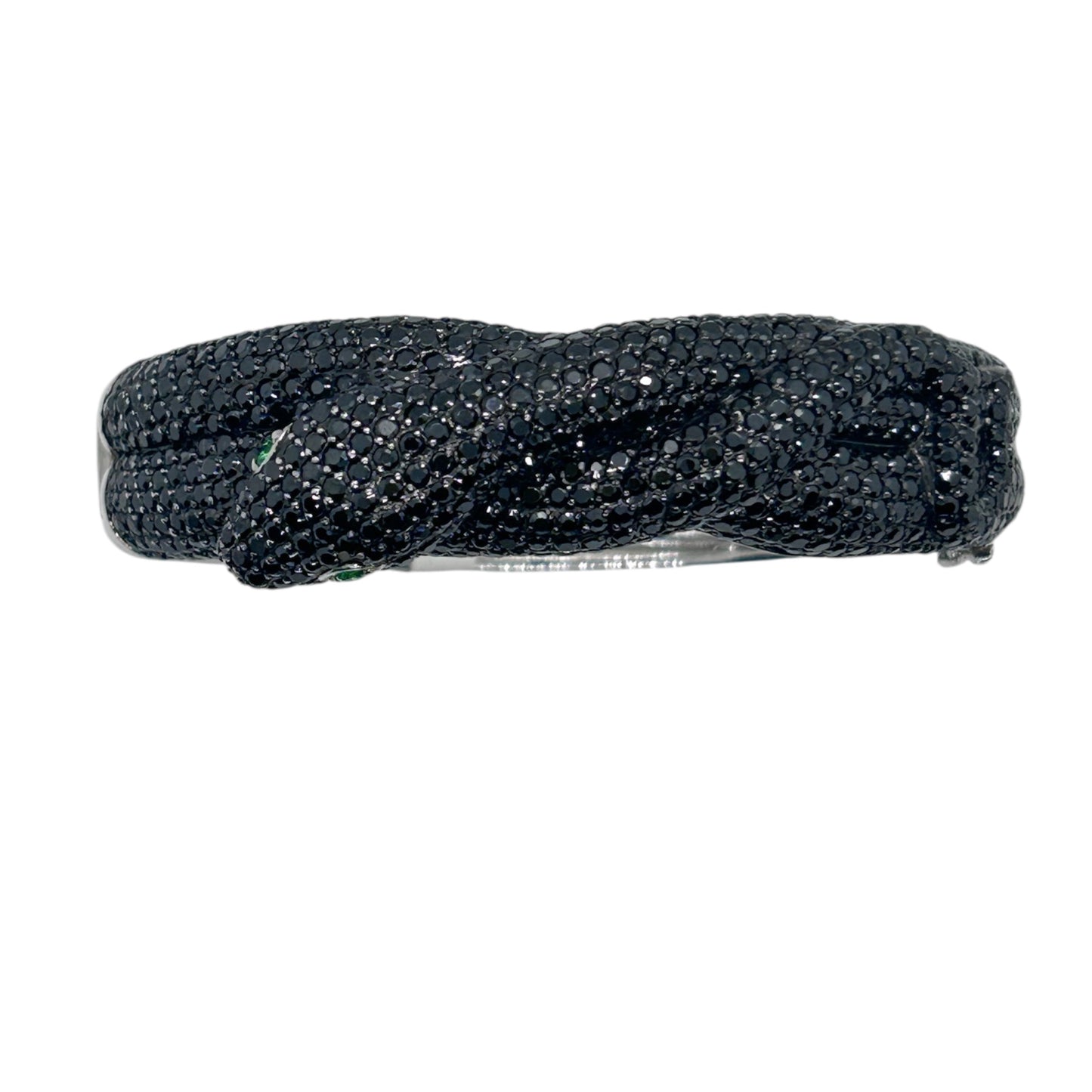 Black and Silver Snake Bangle