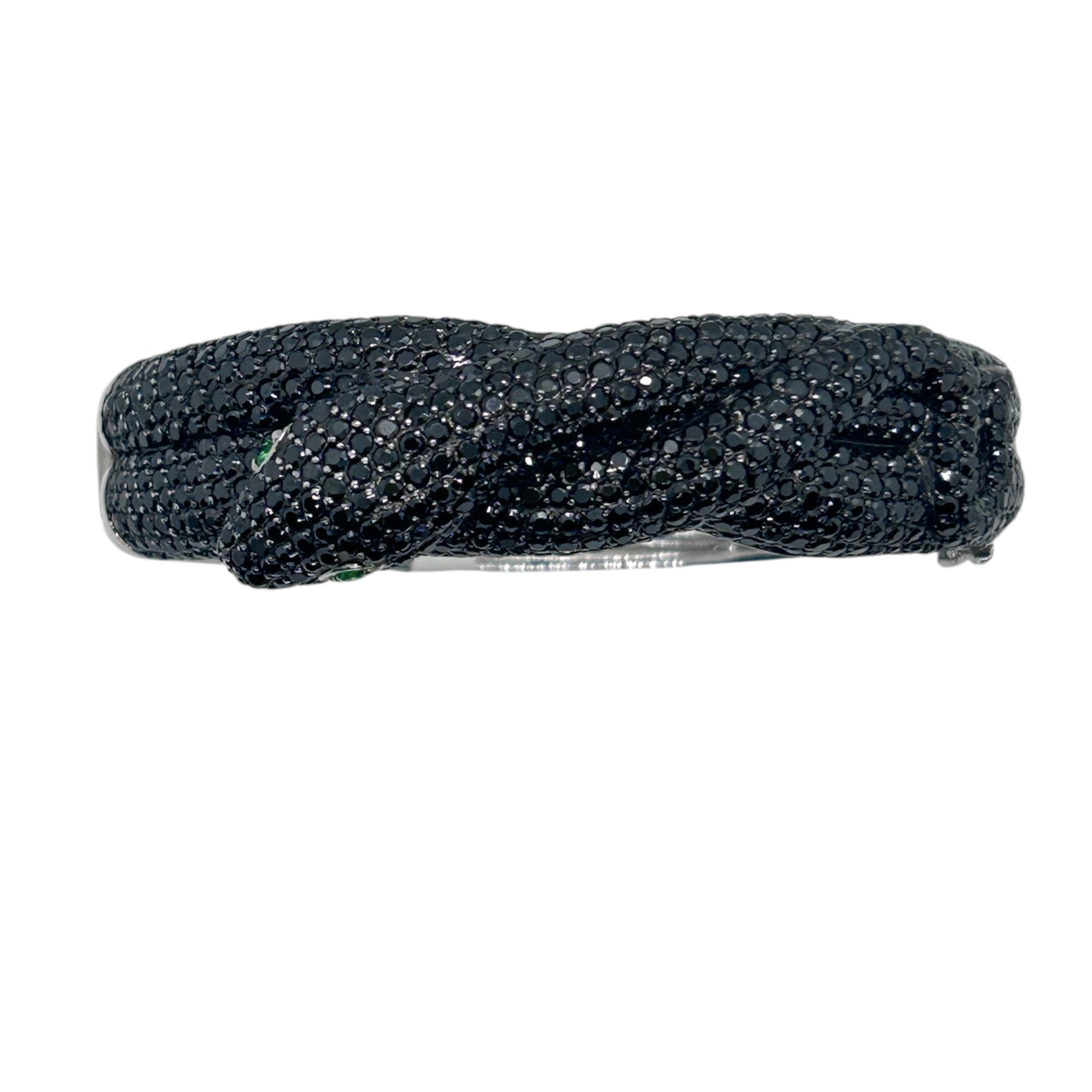 Black and Silver Snake Bangle