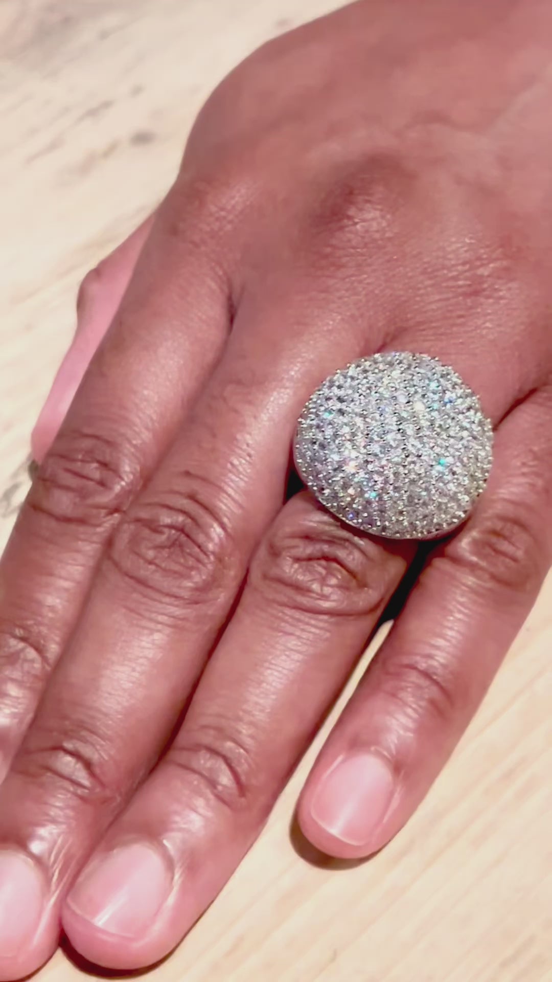 Luxury Sterling Silver Statement Dress Cocktail Ring