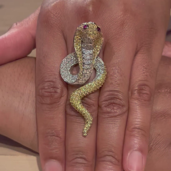 Luxury Sterling Silver Cobra Snake Ring
