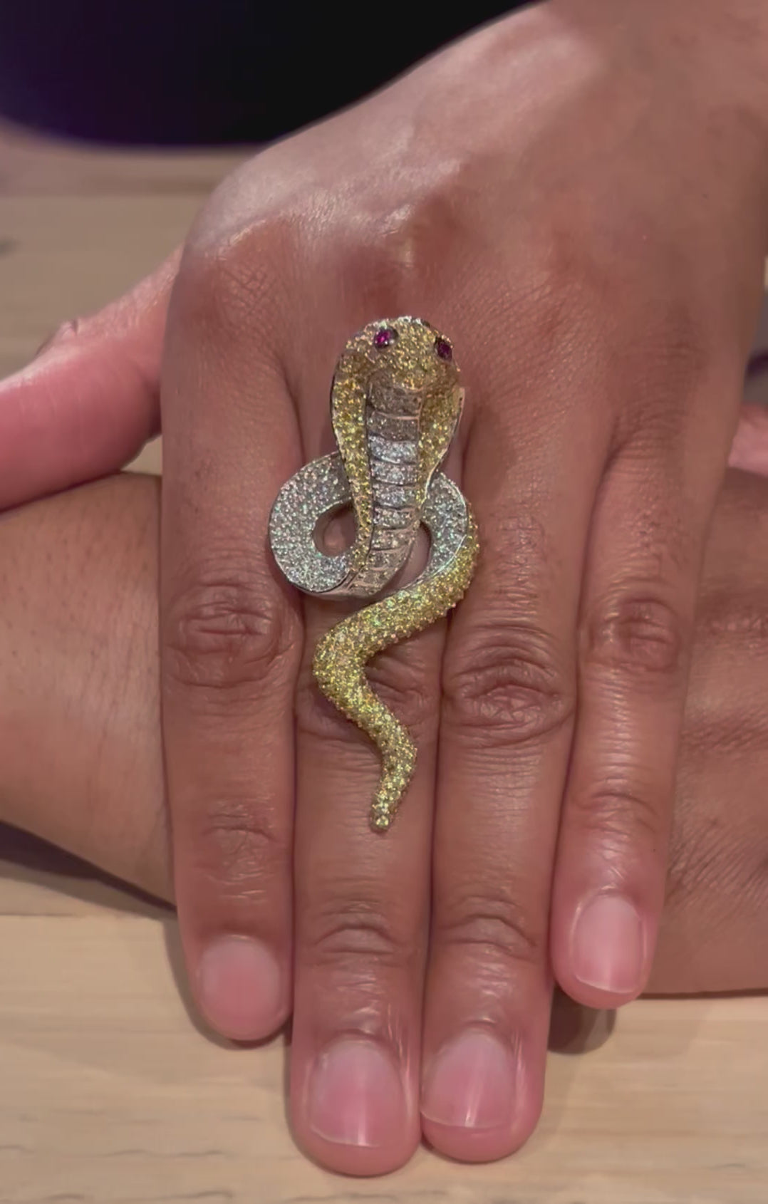 Luxury Sterling Silver Cobra Snake Ring